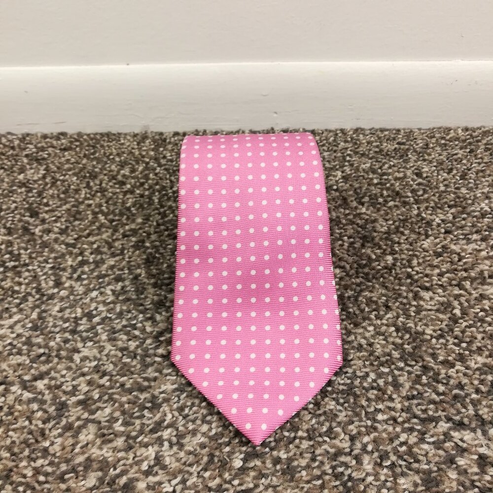 Vintage Polo Ralph Lauren Neck Tie Silk Polka Dot Blue 58L 3.5W Germany Made